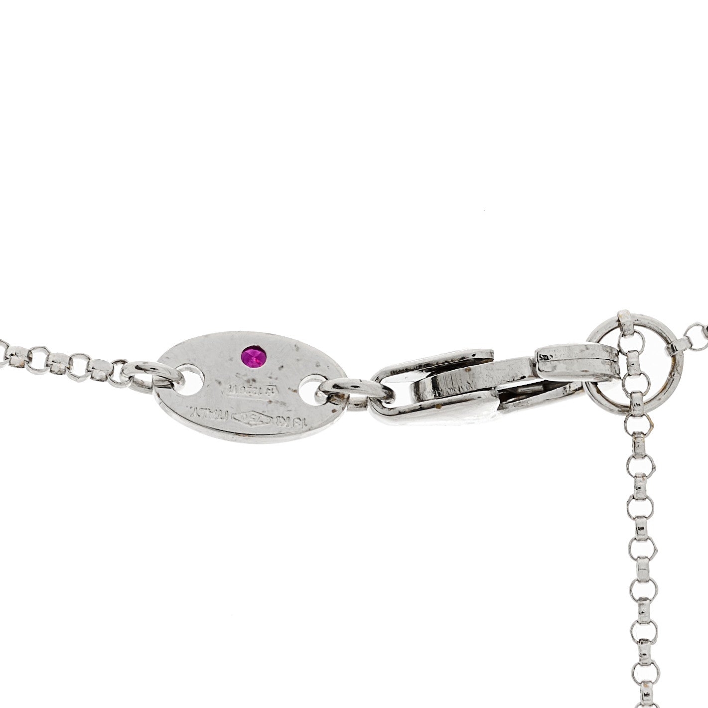 18K White Gold Love in Verona Flower Necklace