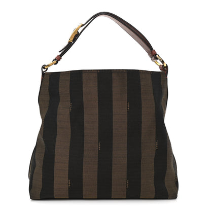 Fendi Pequin Medium Hobo Tobacco Rosso 1 of 15