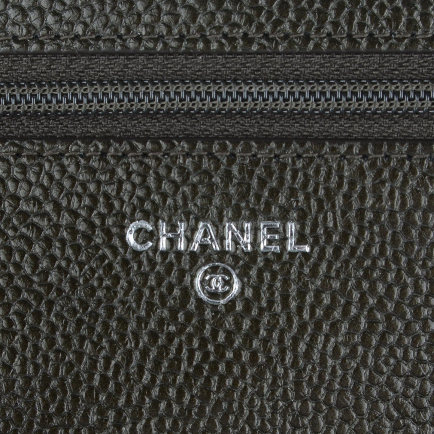 Caviar Quilted Wallet On Chain WOC Dark Green