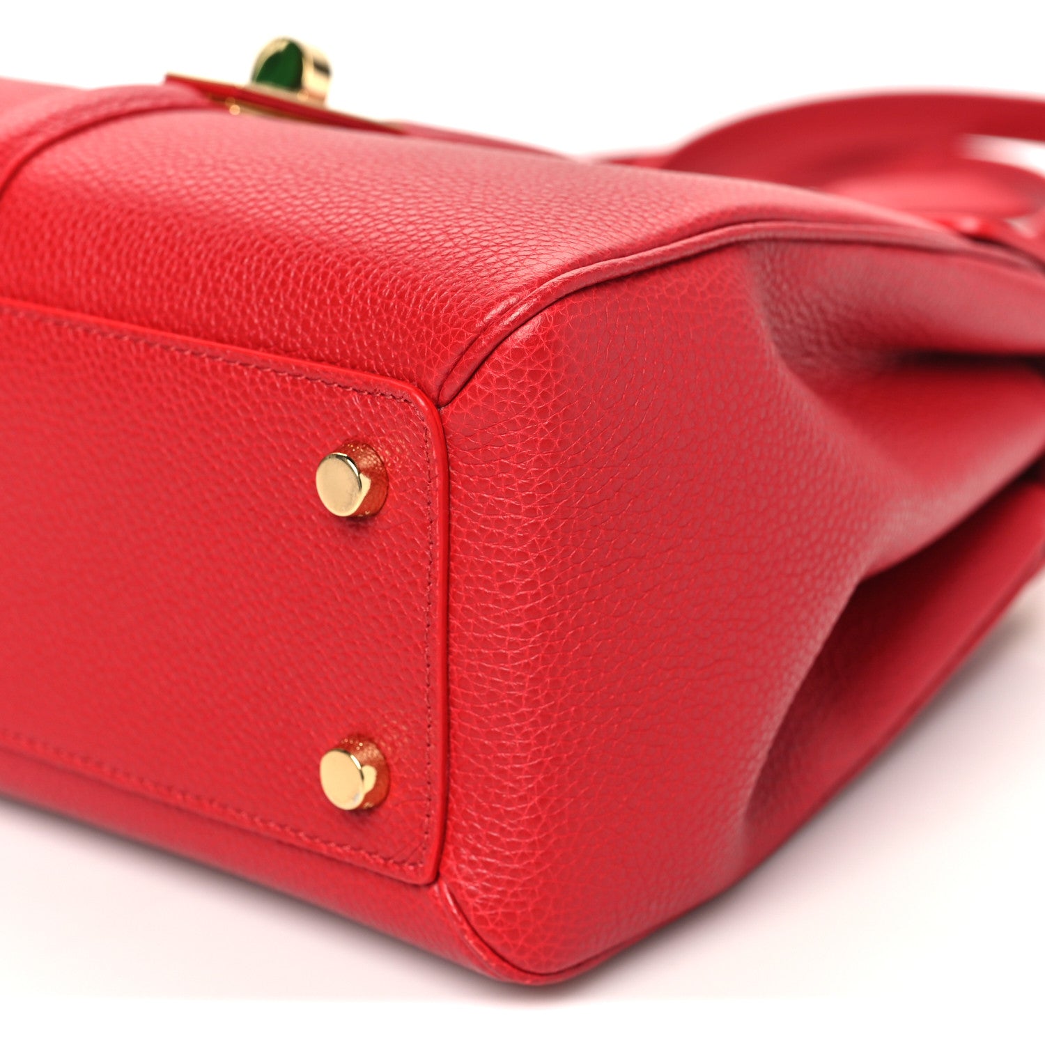 Celine Grained Calfskin Small 16 Top Handle Bag Red 1849937