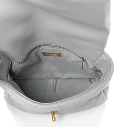 Chanel Lambskin Quilted Medium Chanel 19 Flap Grey 4 of 4