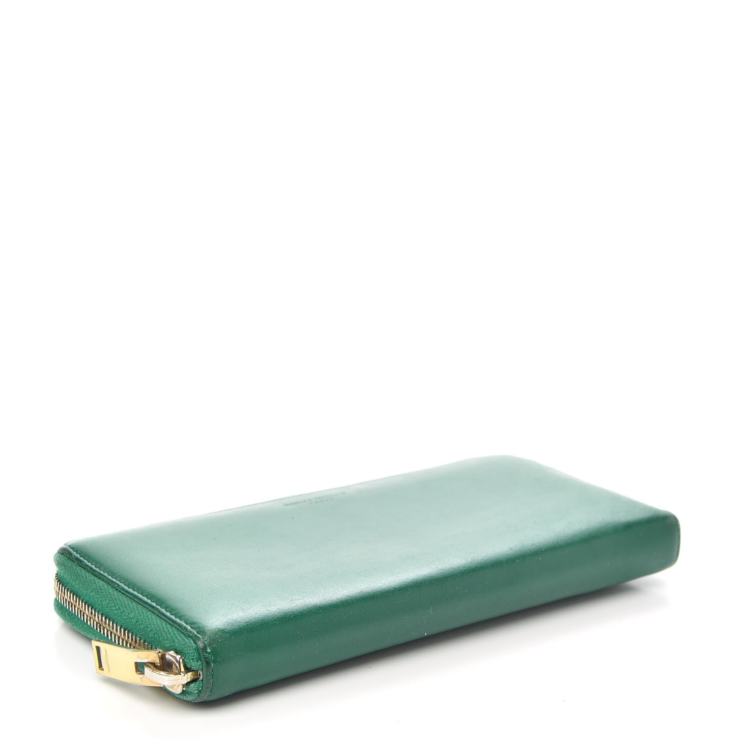Saint Laurent Calfskin Classic Zip Around Wallet Green 4 of 8