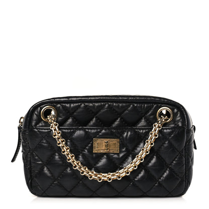 Chanel Aged Calfskin Quilted Small Reissue Camera Case Black 1 of 9