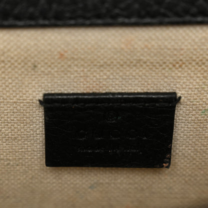 Gucci Dollar Calfskin Enamel Small Dionysus Shoulder Bag Black Electric Blue 6 of 14