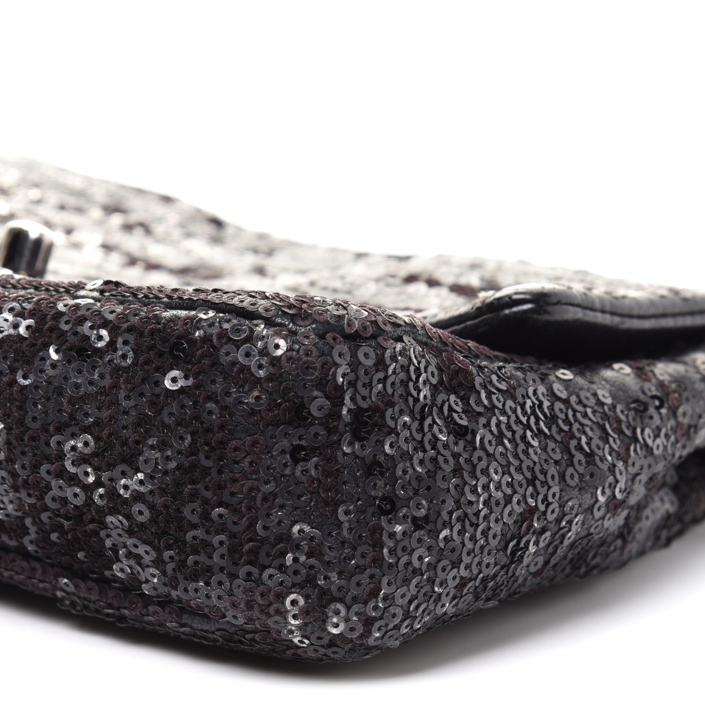 Sequin Lambskin Mini Moonlight on Water Flap Black