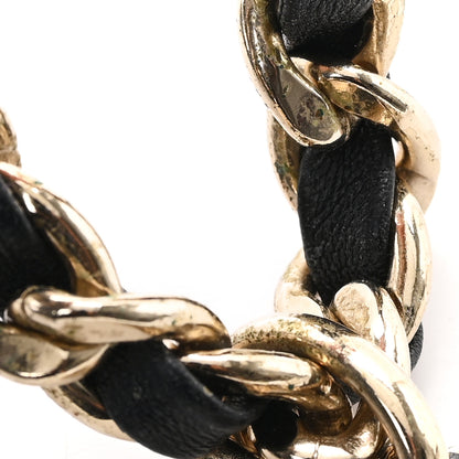 Chanel Metal Lambskin CC Choker Necklace Black Gold 6 of 6