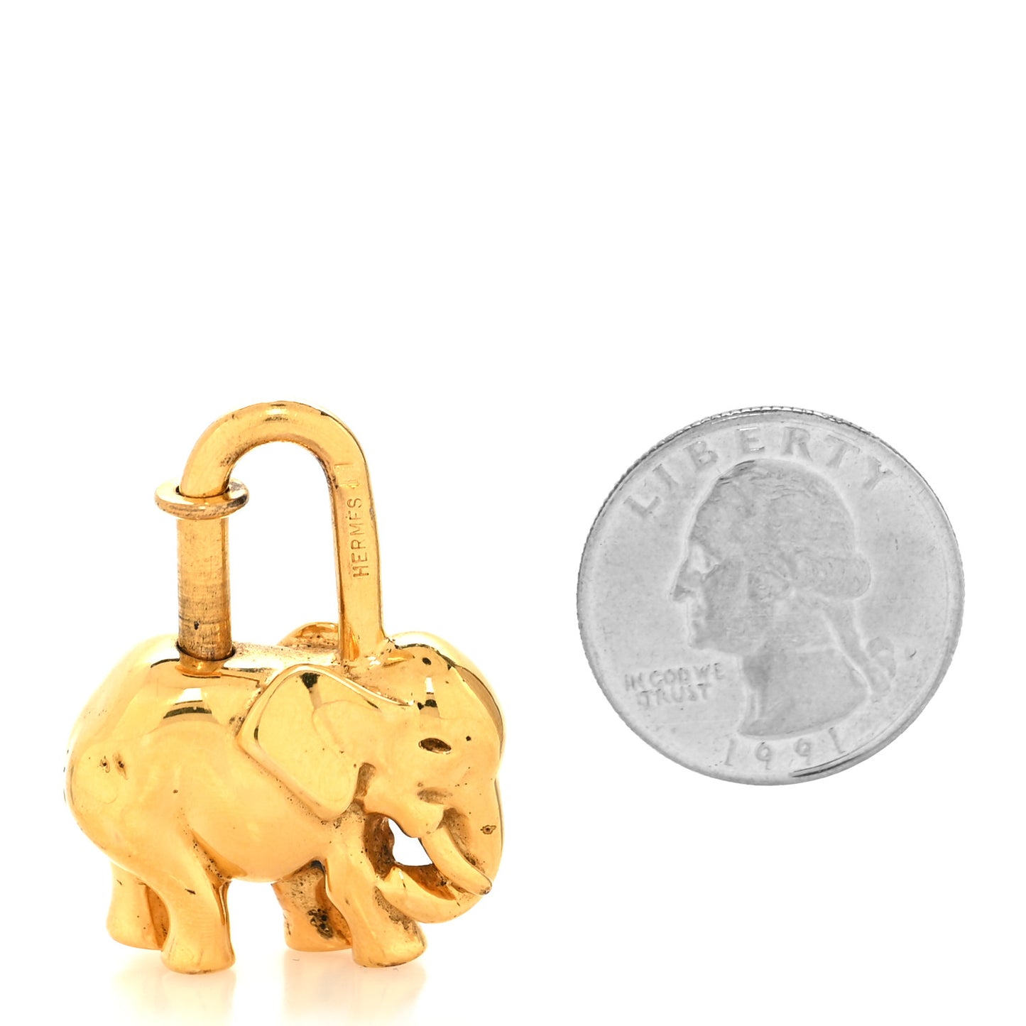 Permabrass Elephant Cadena Lock Gold