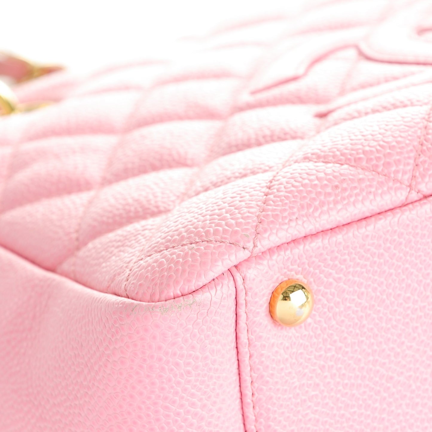 Caviar Quilted Petit Timeless Shopping Tote PTT Pink