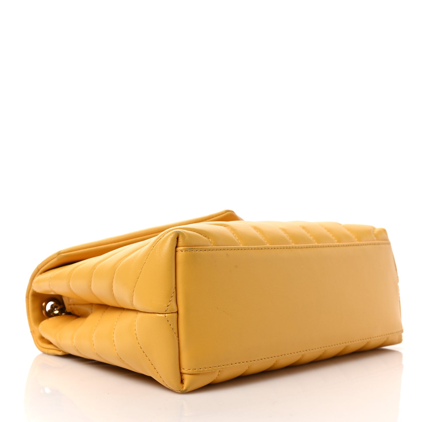 Calfskin Y Quilted Monogram Small Loulou Chain Satchel Sunflower