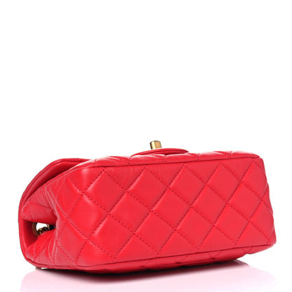 Chanel Lambskin Quilted Mini Pearl Crush Flap Red 3 of 4
