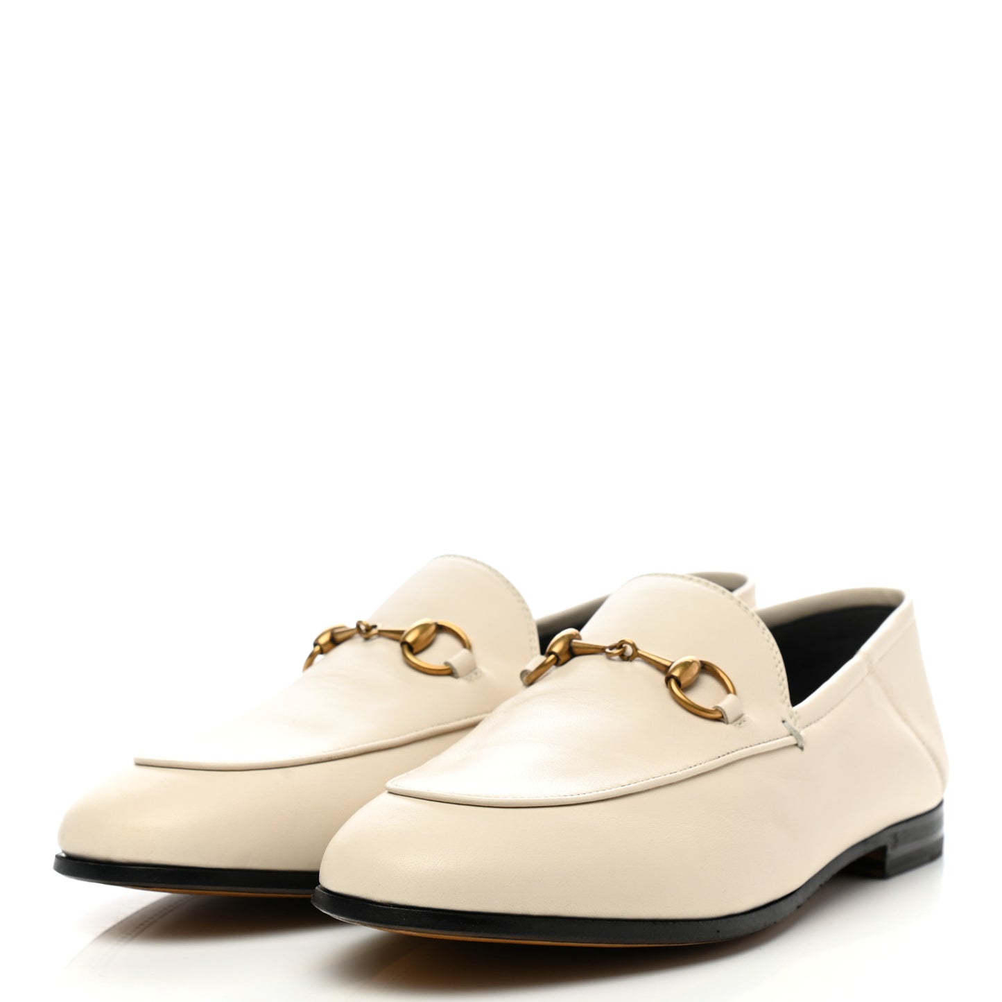 Lambskin Womens Brixton Horsebit Loafers 37.5 Mystic White