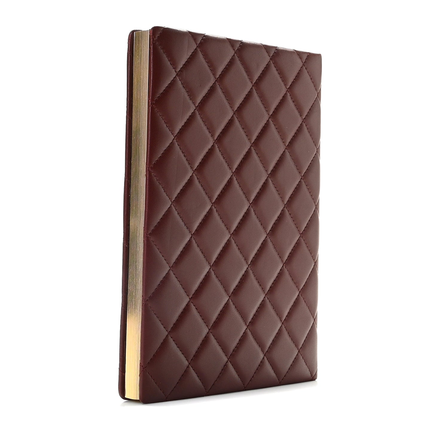 Lambskin Quilted Notebook Burgundy