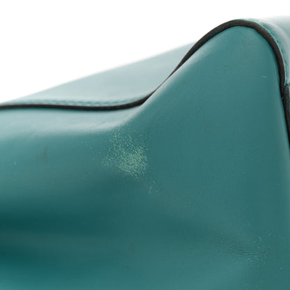 Fendi Vitello Morgan Fabric Jacquard Pequin Medium Peekaboo Iconic Satchel Lago Tobacco Black 14 of 15