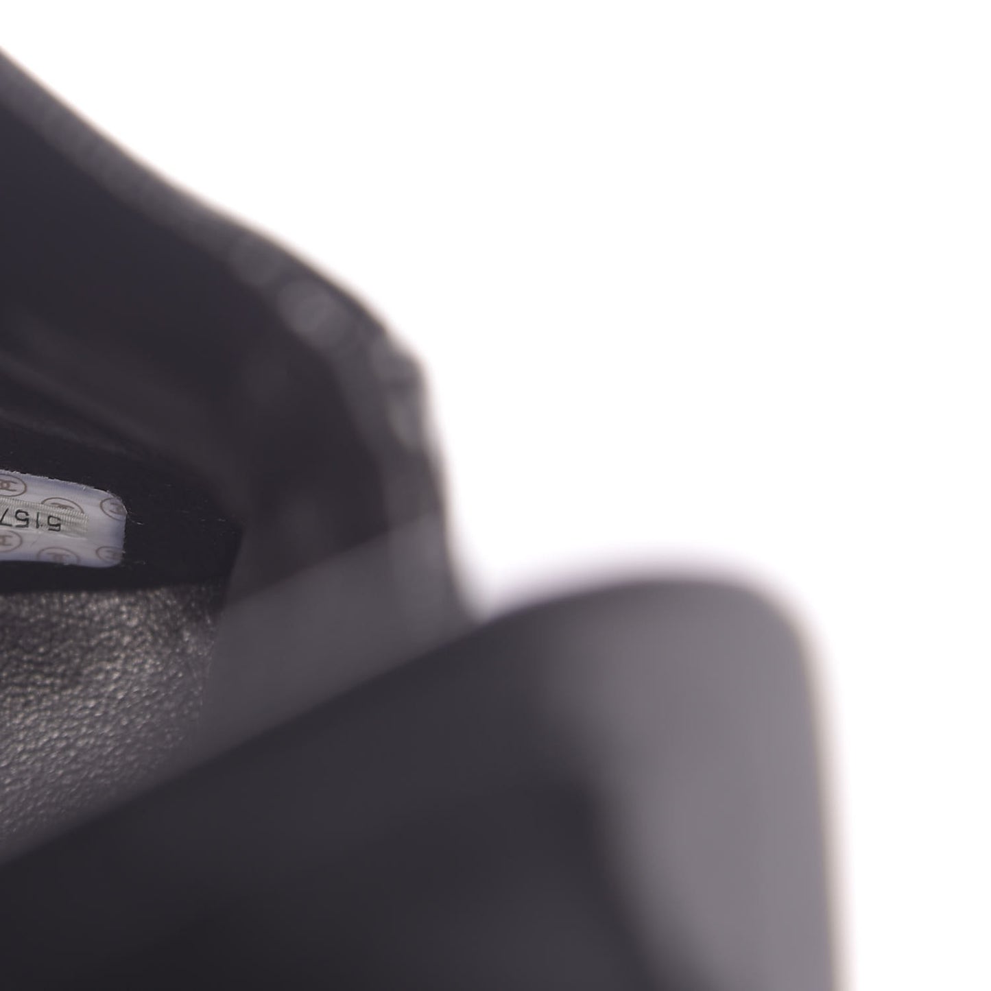 Patent Quilted Medium Double Flap Black