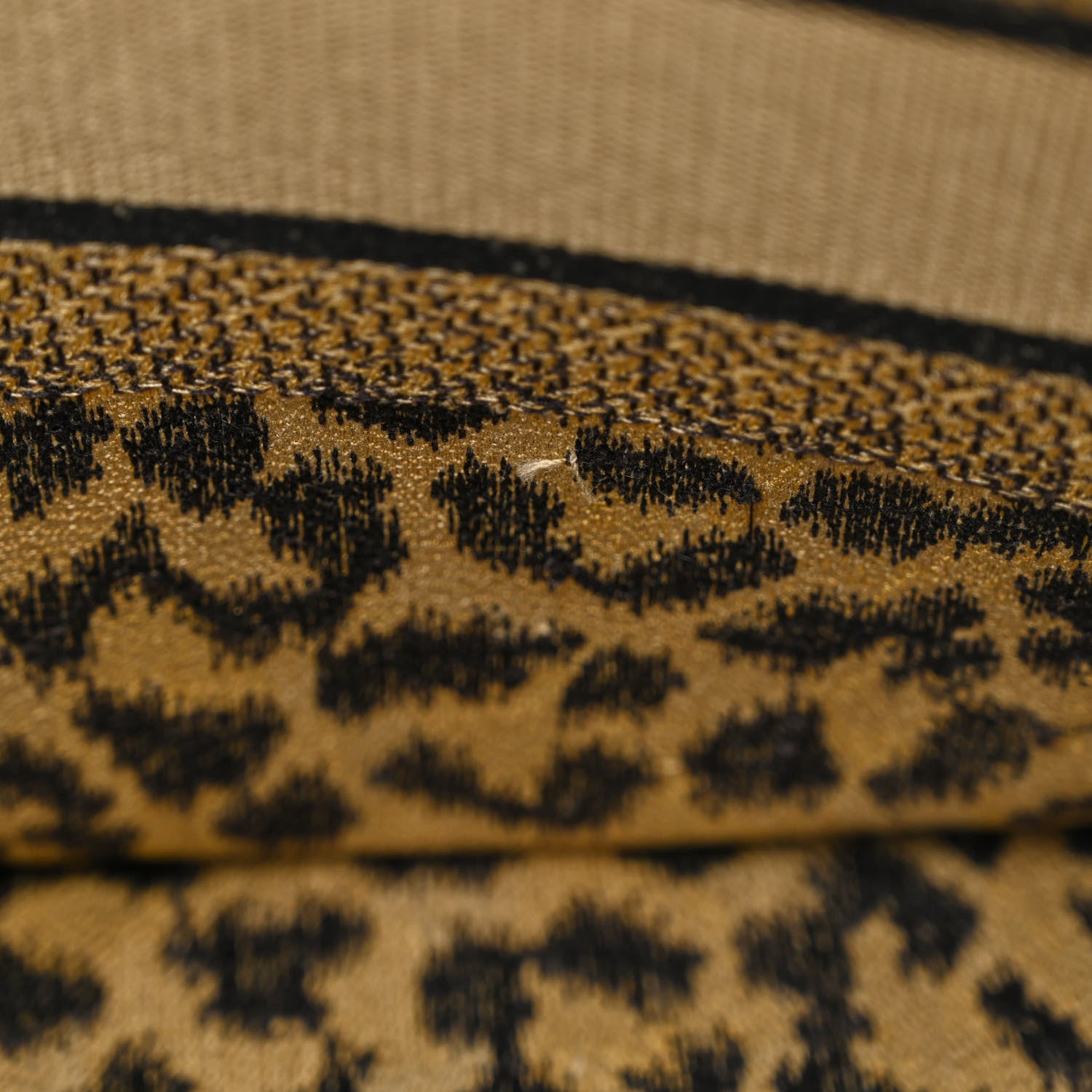 Christian Dior Canvas Mizza Embroidered Medium Leopard Book Tote Beige 13 of 14