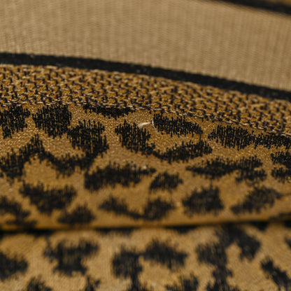 Christian Dior Canvas Mizza Embroidered Medium Leopard Book Tote Beige 13 of 14