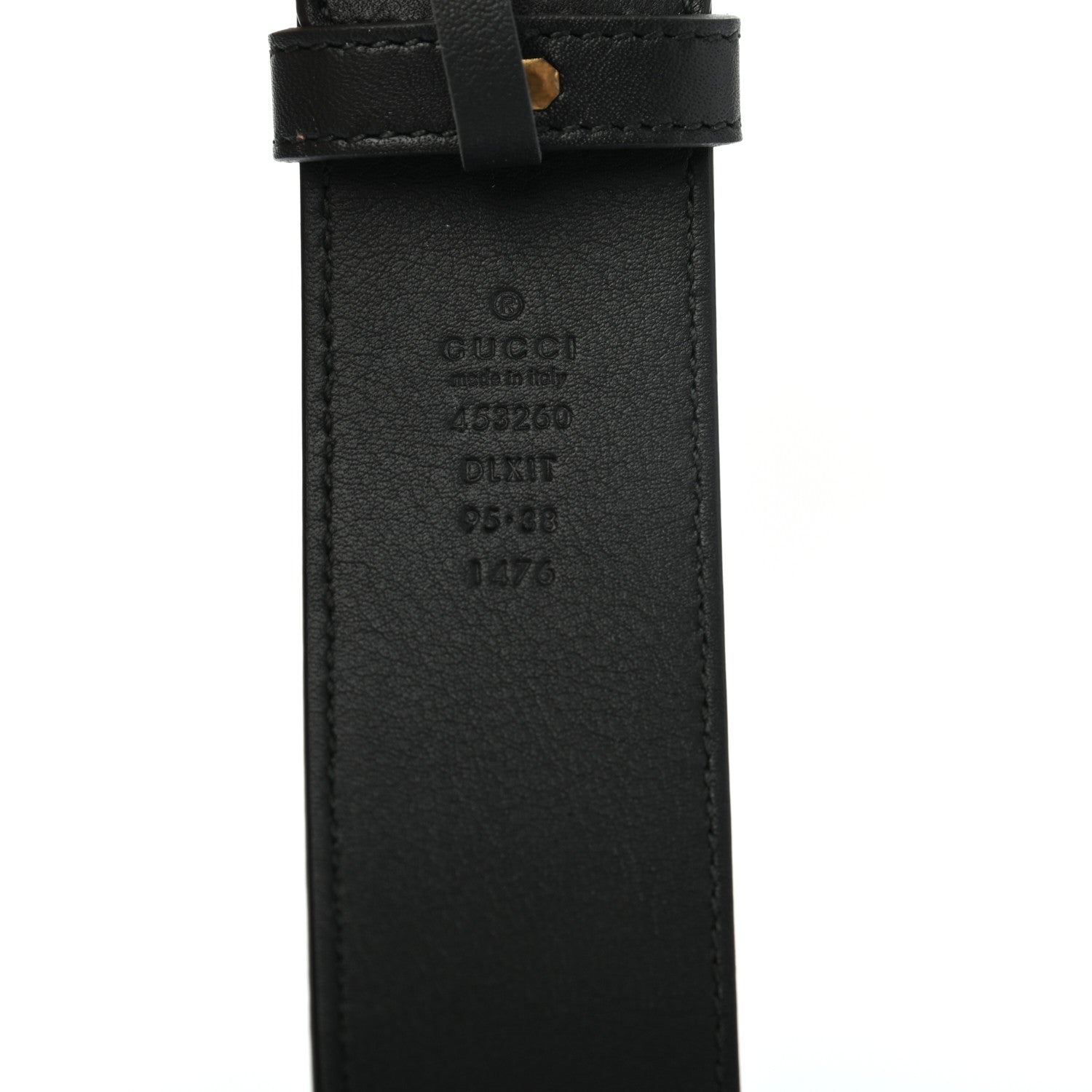 Gucci Moon Calfskin Pearl Double G 40mm Belt 95 38 Black Cream 9 of 12