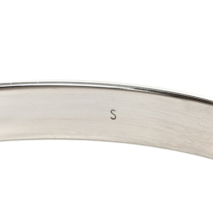 Louis Vuitton Brass Palladium Plated Nanogram Cuff S Silver 5 of 6