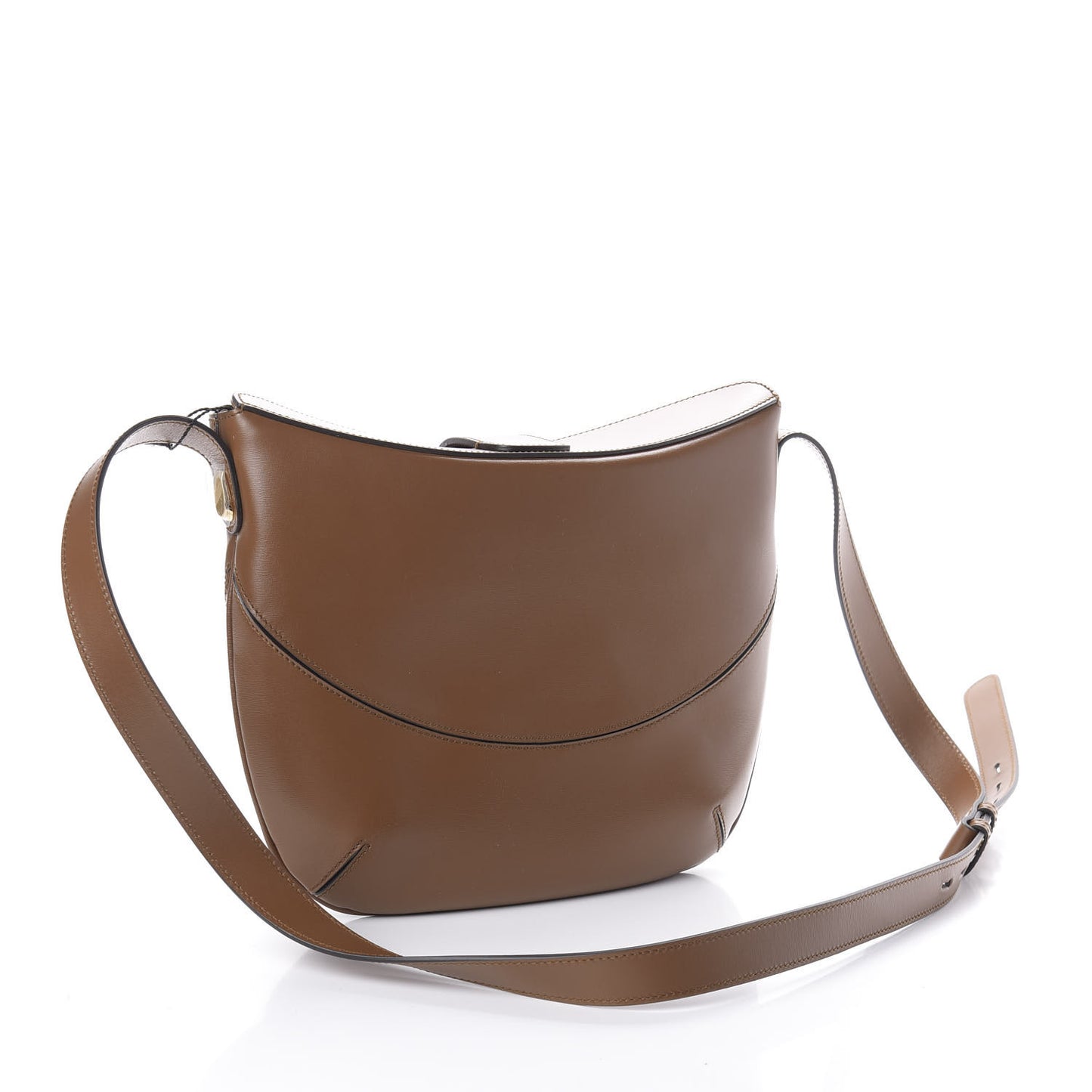 Boarded Plutone Calfskin Medium Arli Shoulder Bag Nocciola