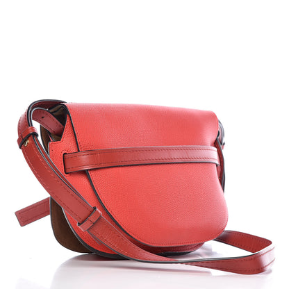 Loewe Soft Grain Calfskin Small Gate Crossbody Bag Scarlet Red Burnt Red 3 of 9
