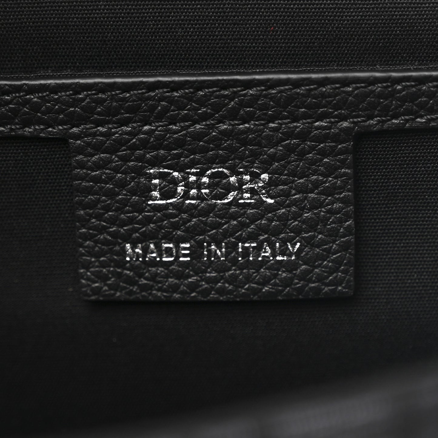 Oblique Jacquard Grained Calfskin Small Saddle Messenger Bag Black