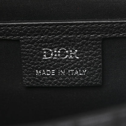 Christian Dior Oblique Jacquard Grained Calfskin Small Saddle Messenger Bag Black 6 of 10