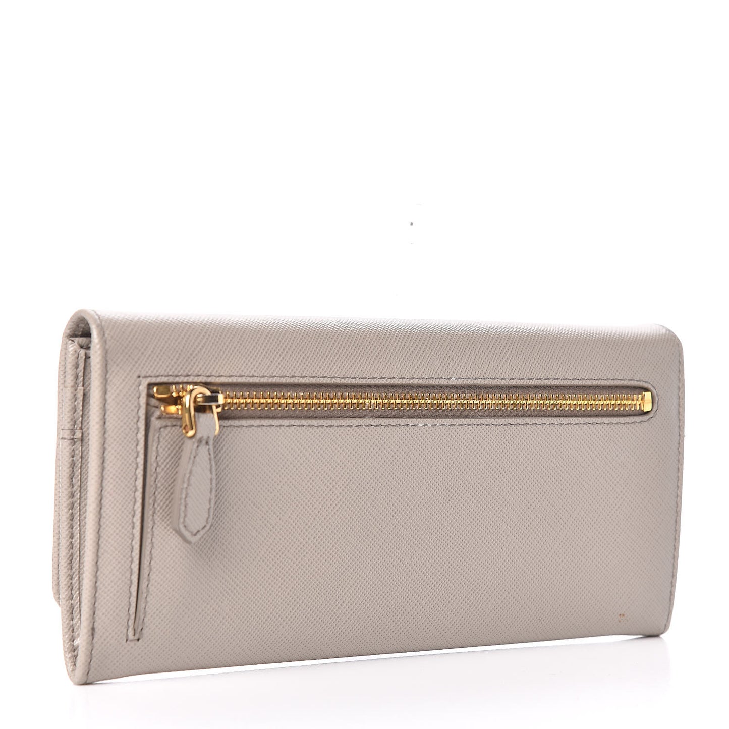 Saffiano Metal Continental Flap Wallet Pomice