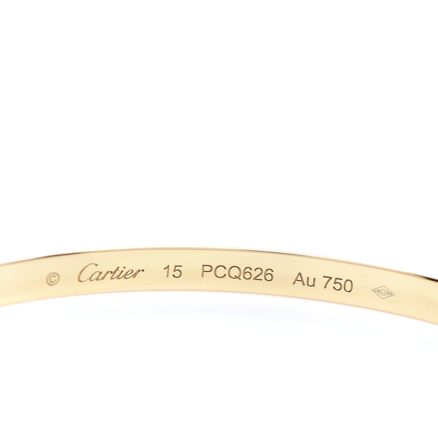 Cartier 18K Yellow Gold 6 Diamond Small LOVE Bracelet 15 3 of 4