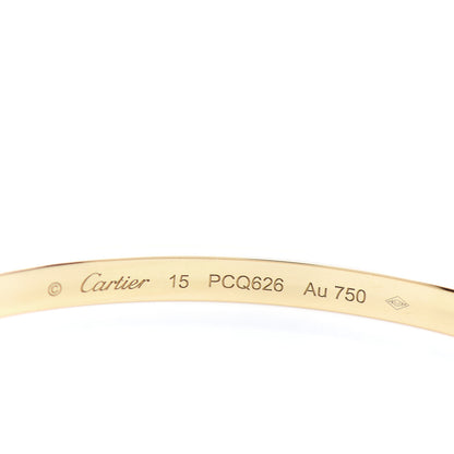 Cartier 18K Yellow Gold 6 Diamond Small LOVE Bracelet 15 3 of 4
