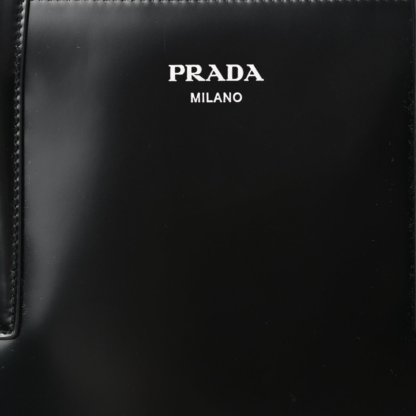 Spazzolato Medium Re-Edition 1995 Double Handle Handbag Black