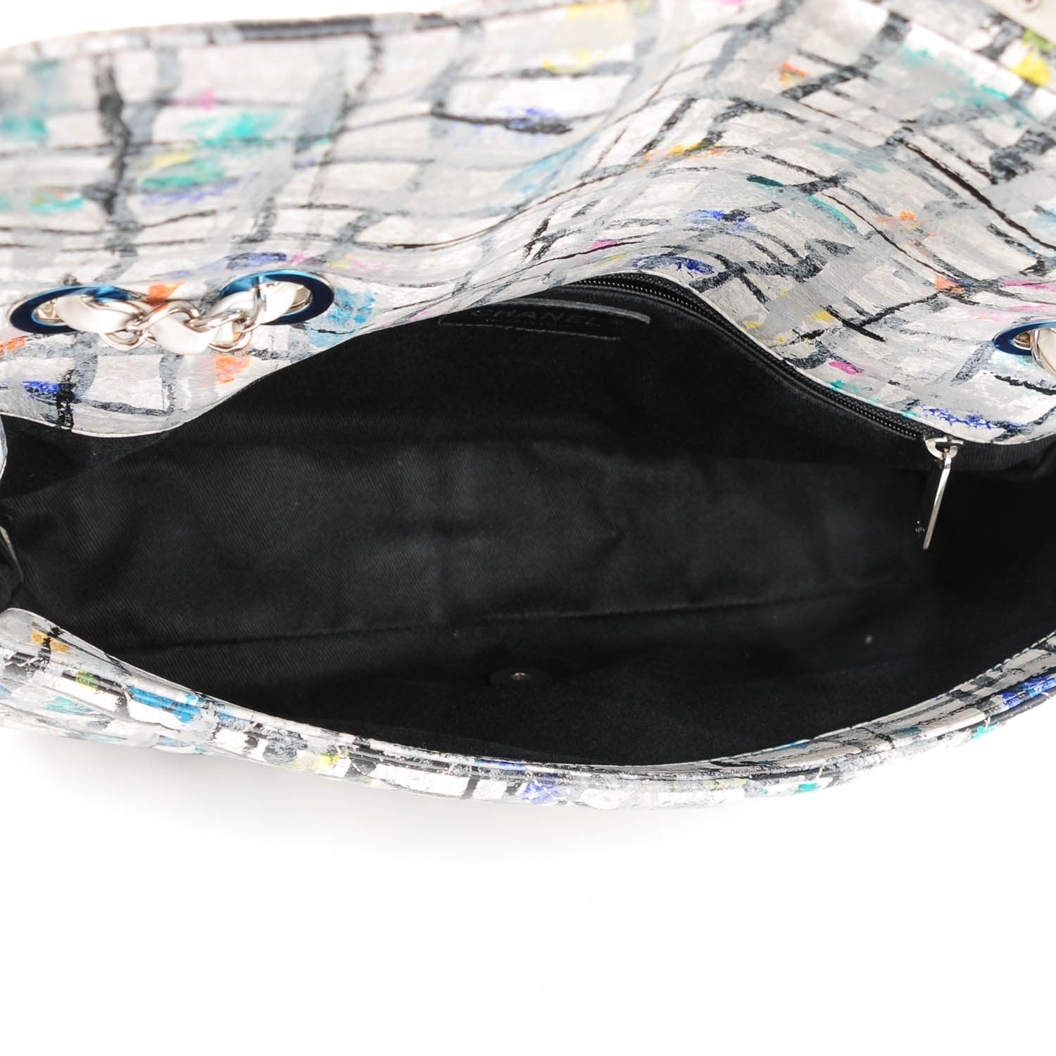 Chanel Calfskin Hand Painted Graffiti Flap Multicolor 5 of 7
