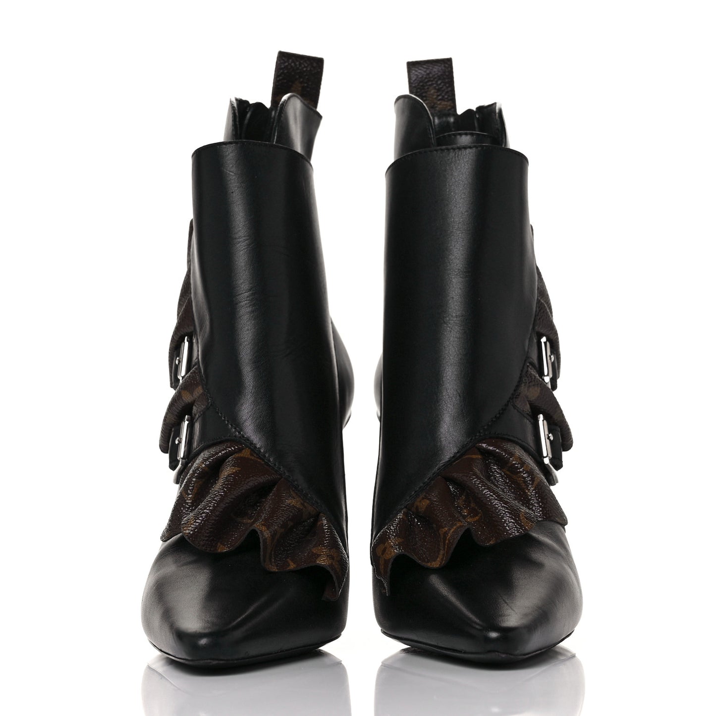 Calfskin Monogram Janet Ankle Boots 38 Black