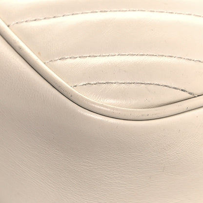 Gucci Calfskin Matelasse Small GG Marmont Chain Shoulder Bag White 9 of 18