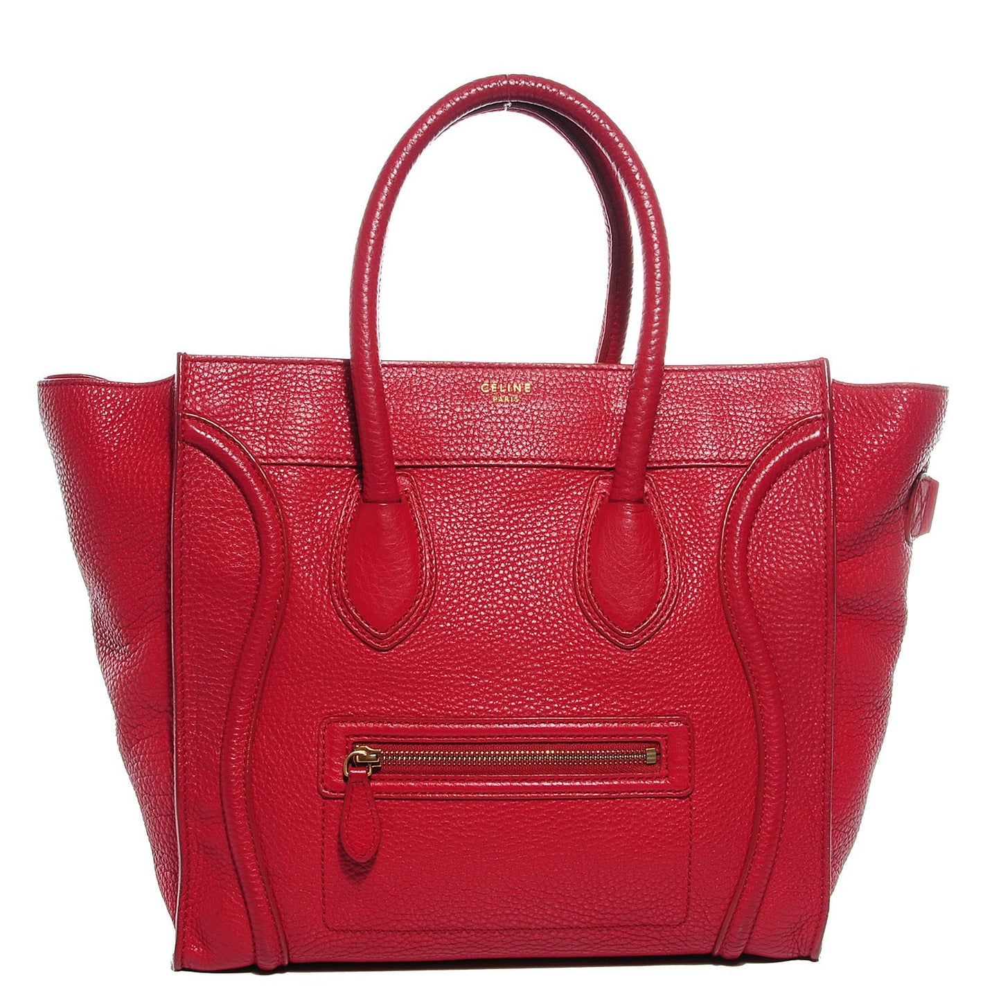 Pebbled Calfskin Mini Luggage Red