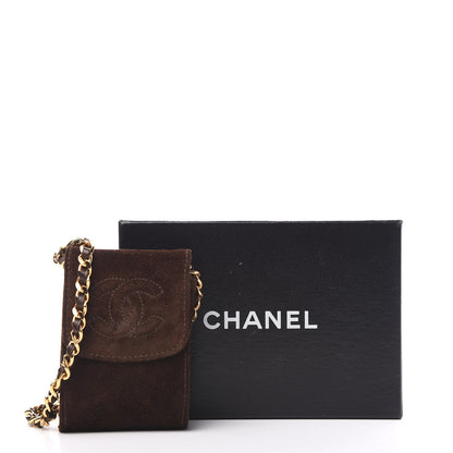 Chanel Suede Crossbody CC Key Chain Brown 7 of 7