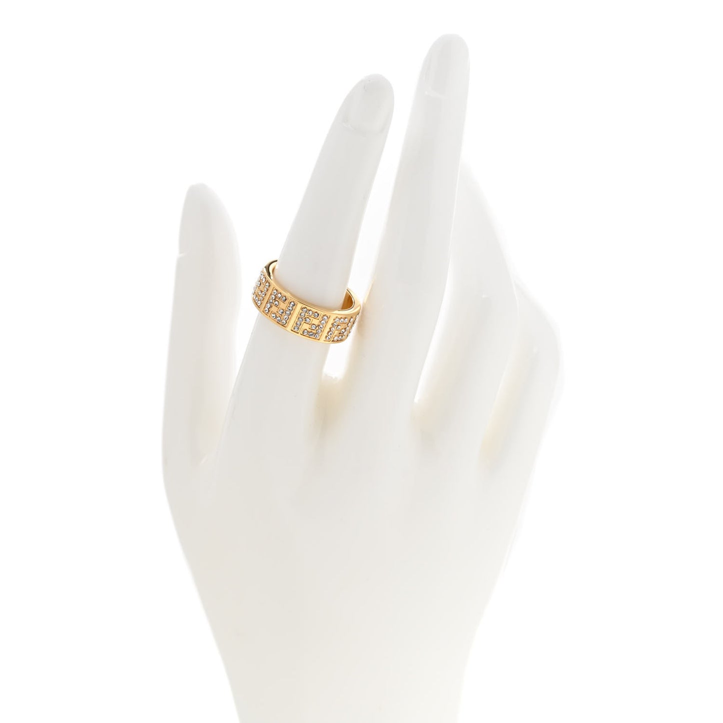 Metal Crystal Forever Fendi Ring M 54/7 Gold
