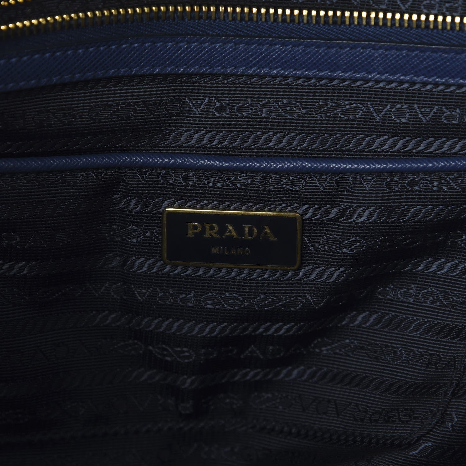 Prada Saffiano Large Galleria Double Zip Tote Bluette 6 of 9