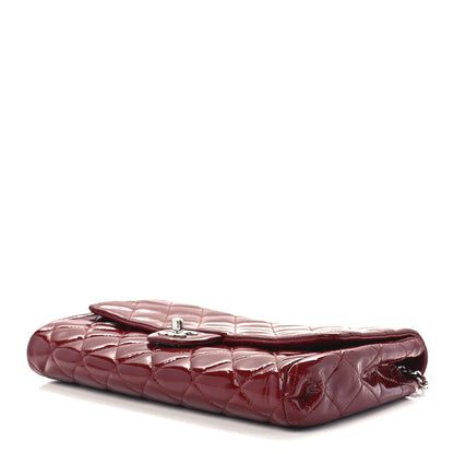 Chanel Patent Quilted Clutch With Chain Flap Red 10 of 13