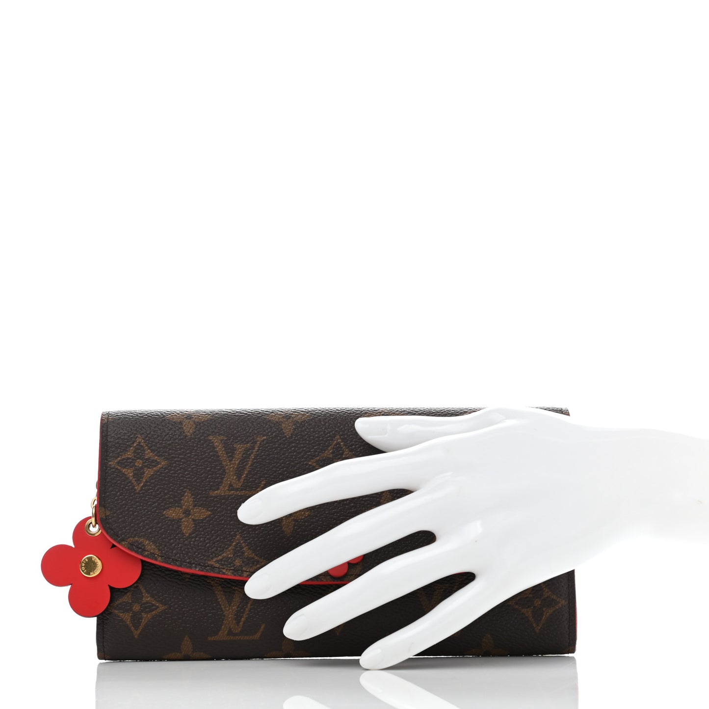 Monogram Bloom Flower Emilie Wallet Coquelicot