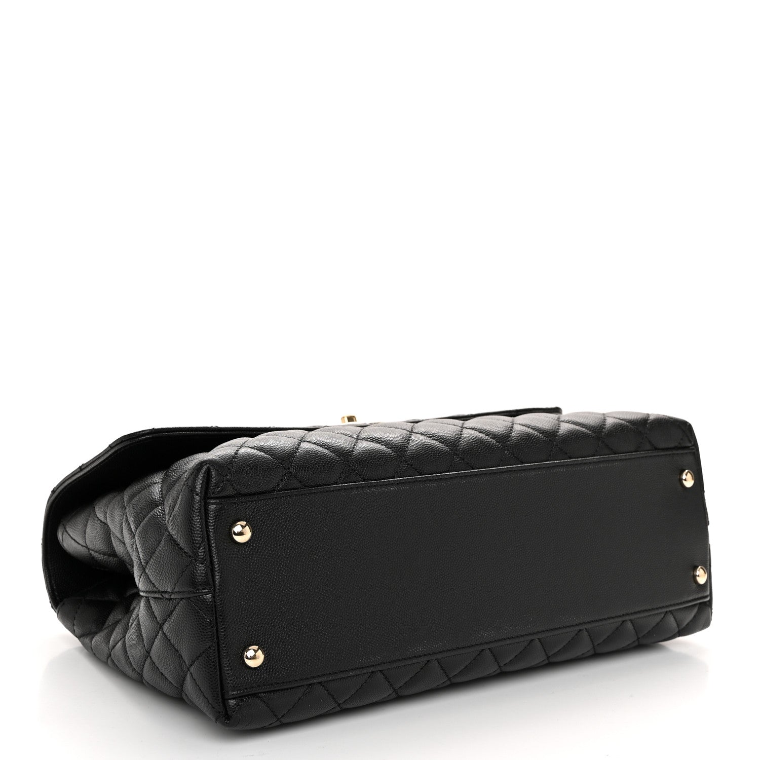 Chanel Caviar Quilted Medium Coco Handle Flap Black 4 of 10
