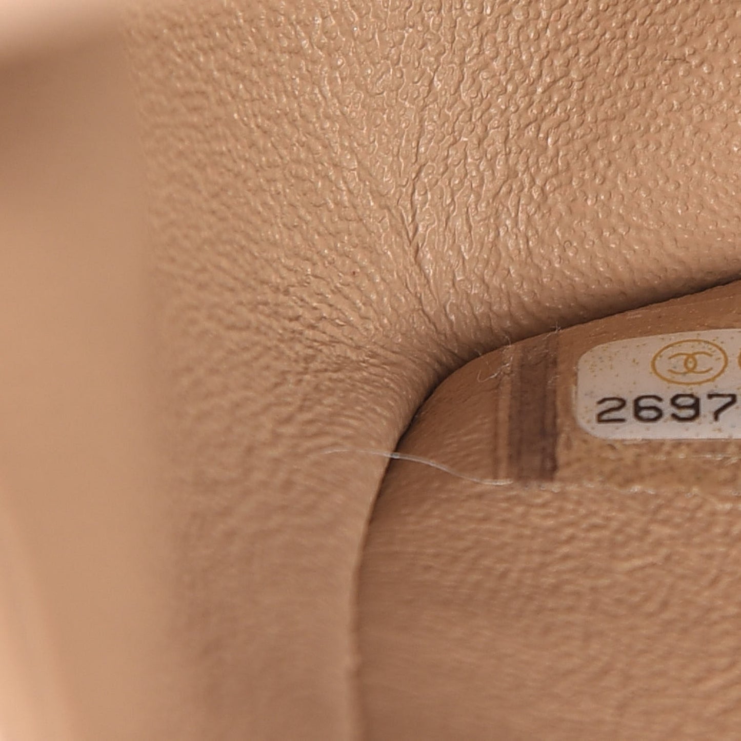 Lambskin Quilted Small Double Flap Beige