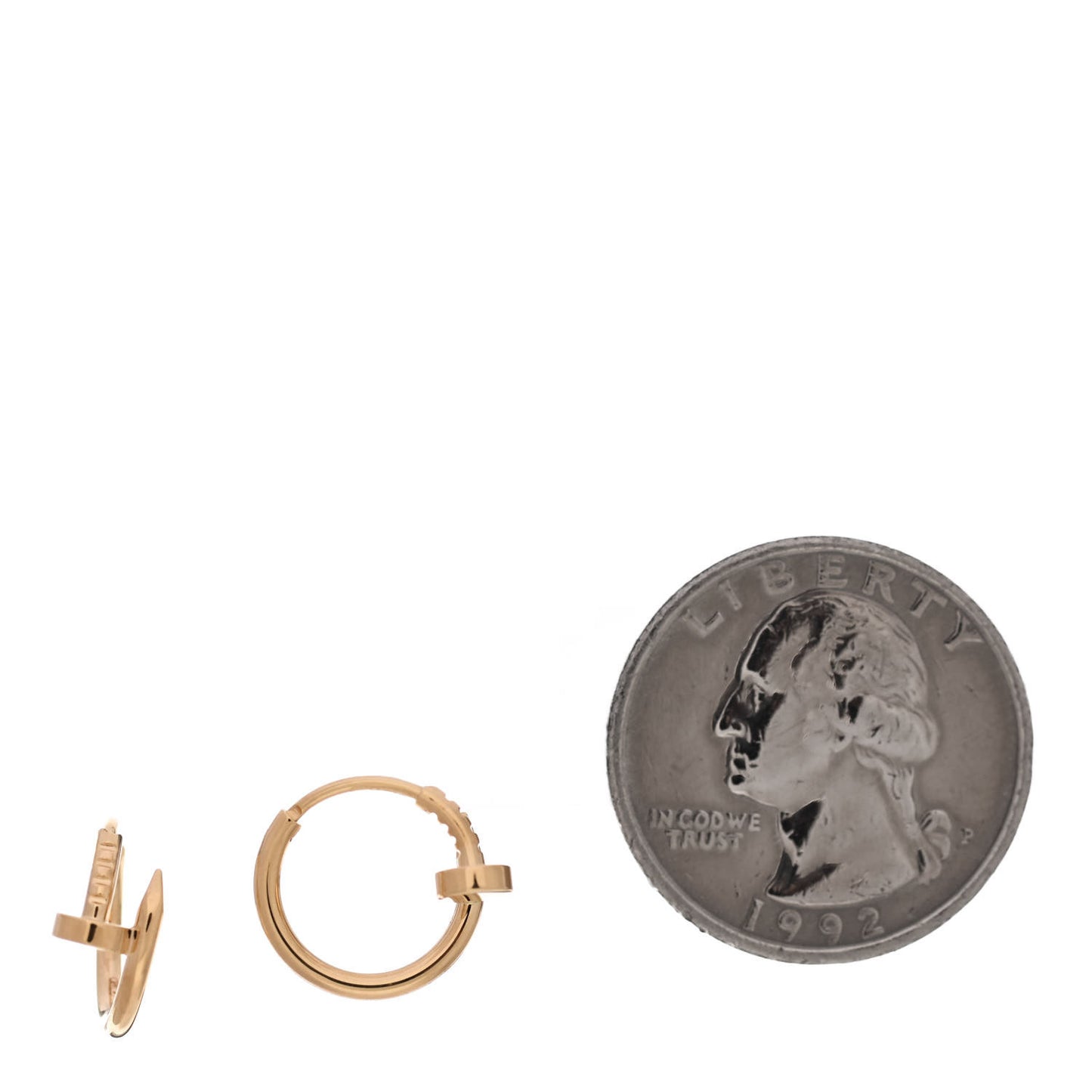 18K Yellow Gold Juste Un Clou Hoop Earrings