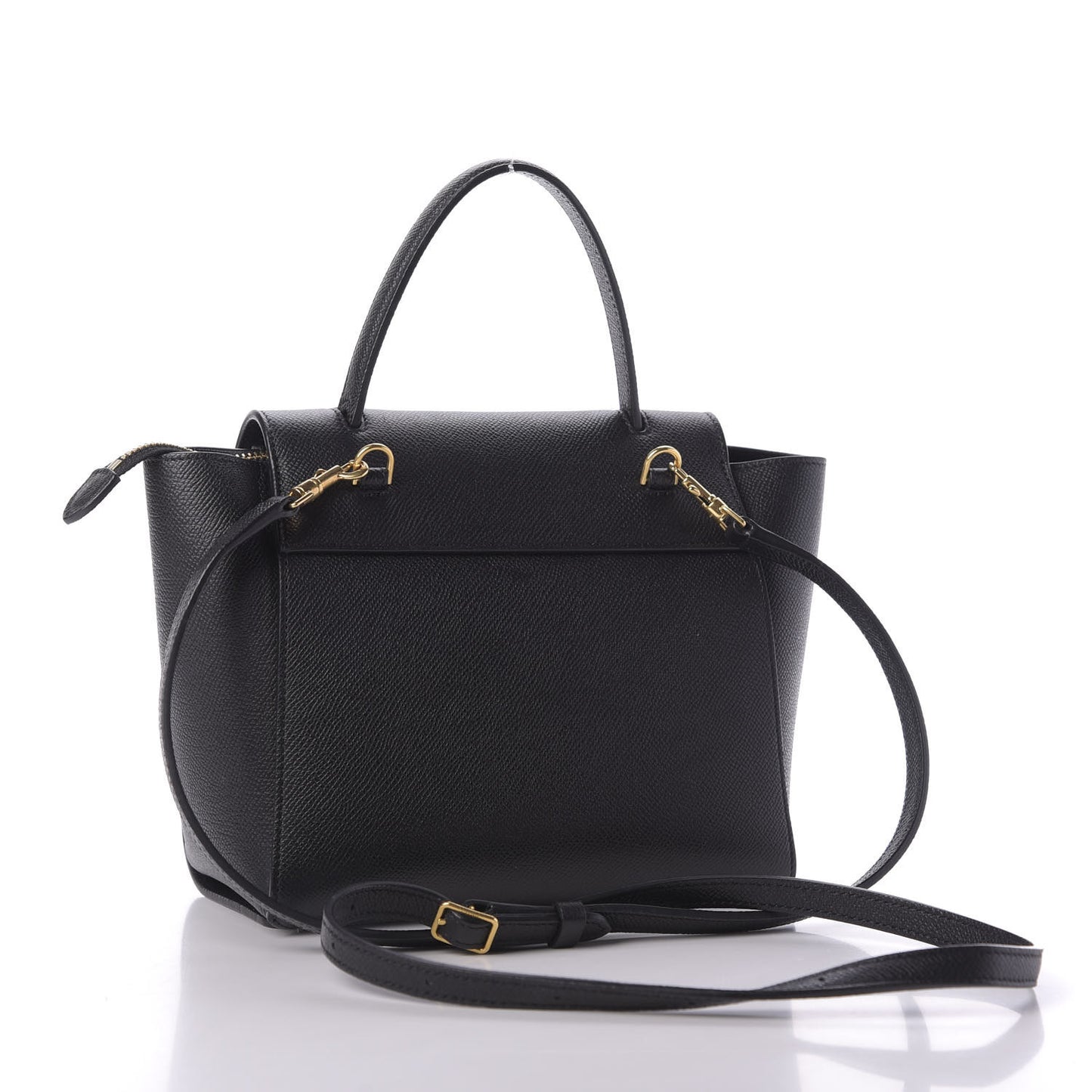 Grained Calfskin Nano Belt Bag Black