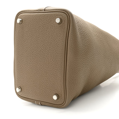 Hermes Taurillon Clemence Picotin Lock 18 PM Etoupe 10 of 11