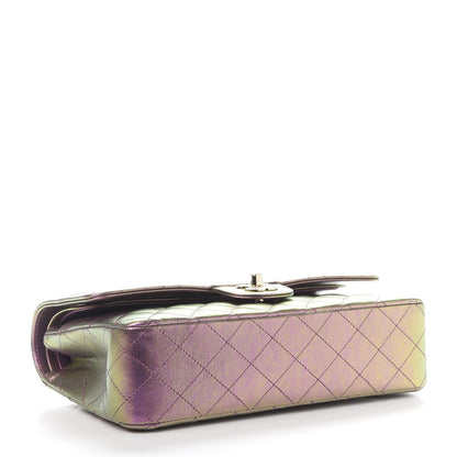 Chanel Iridescent Lambskin Quilted Medium Double Flap Purple 5 of 14