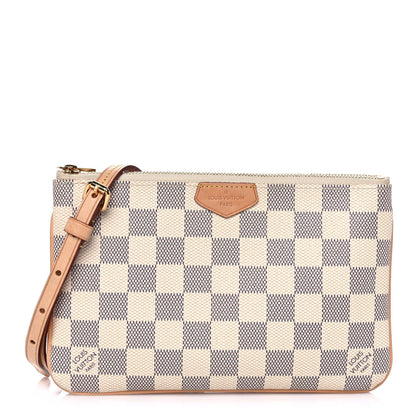 Louis Vuitton Damier Azur Double Zip Pochette 1 of 9