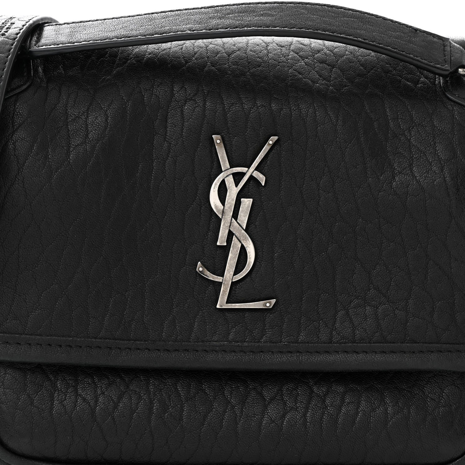 Saint Laurent Grained Lambskin Monogram Baby Niki Chain Satchel Black 8 of 10
