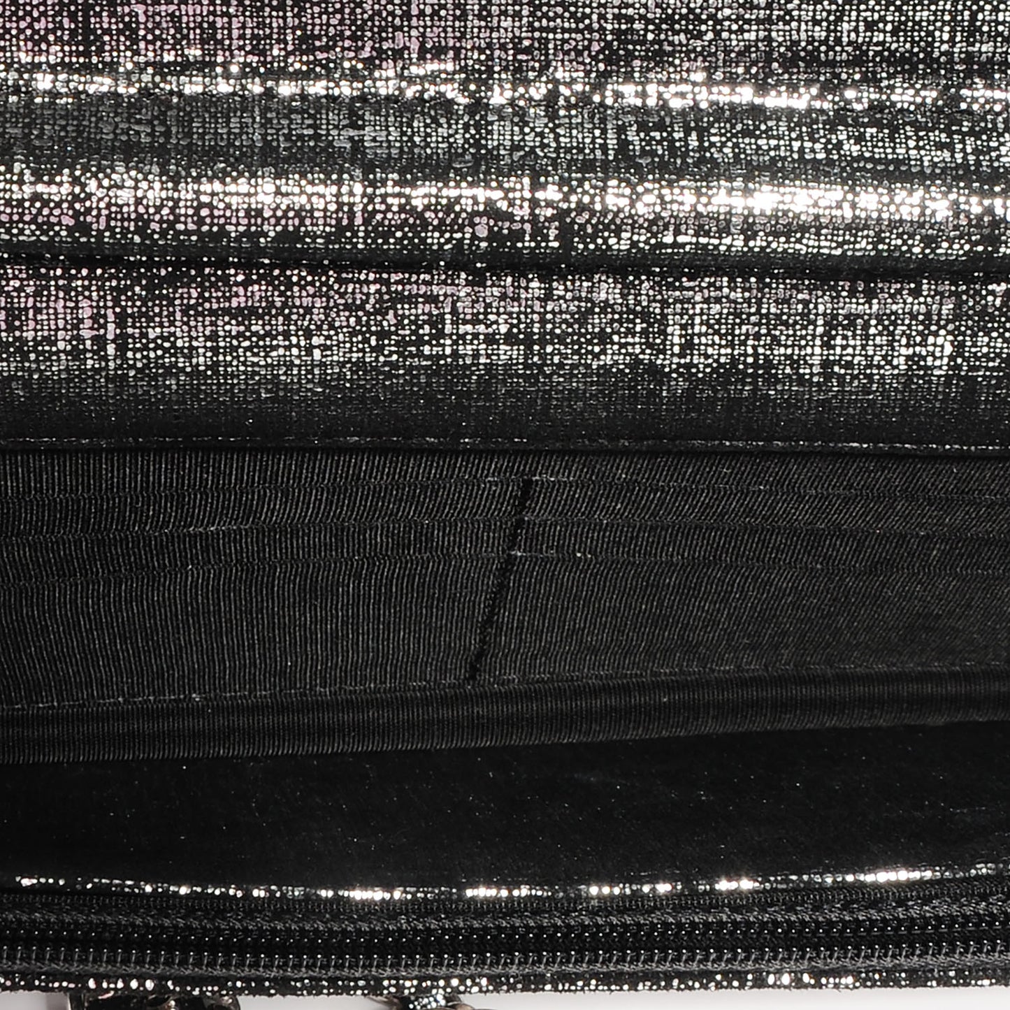 Iridescent Wallet on Chain WOC Dark Silver