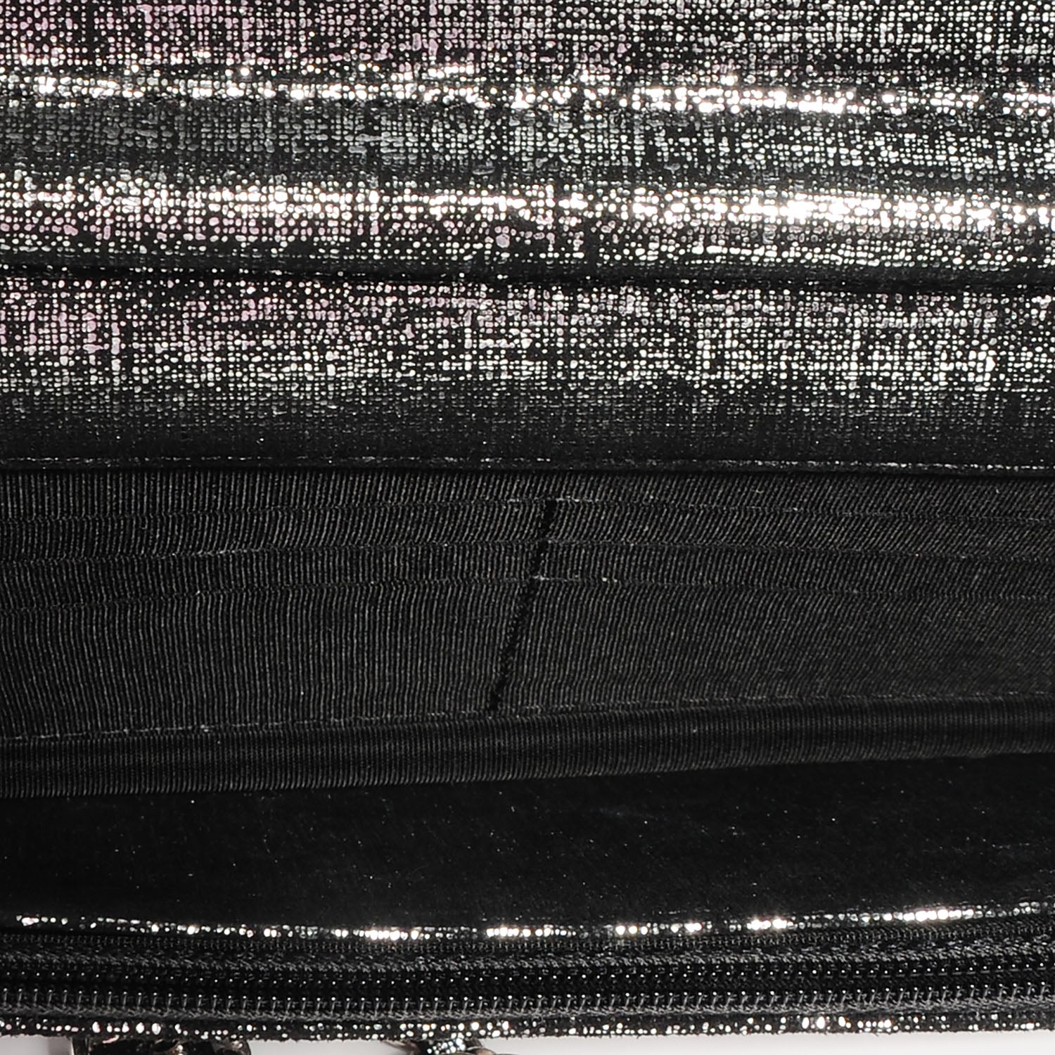 Chanel Iridescent Wallet on Chain WOC Dark Silver 6 of 7