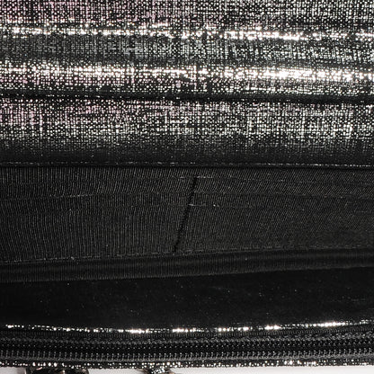 Chanel Iridescent Wallet on Chain WOC Dark Silver 6 of 7